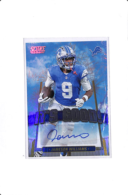 2025 PANINI SCORE JAMESON WILLIAMS IT'S GOOD! AUTO #IGG-JWS