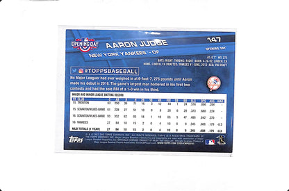 2017 TOPPS AARON JUDGE ROOKIE OPENING DAY #147