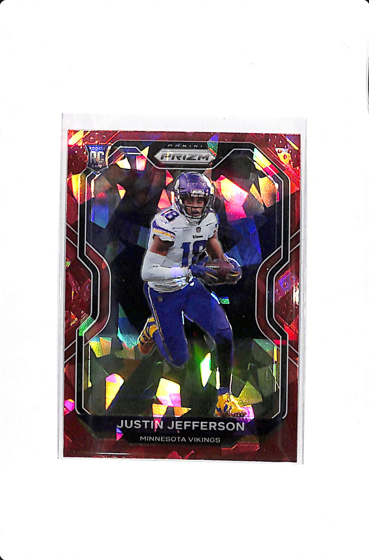 2020 PANINI PRIZM JUSTIN JEFFERSON RED ICE ROOKIE #398