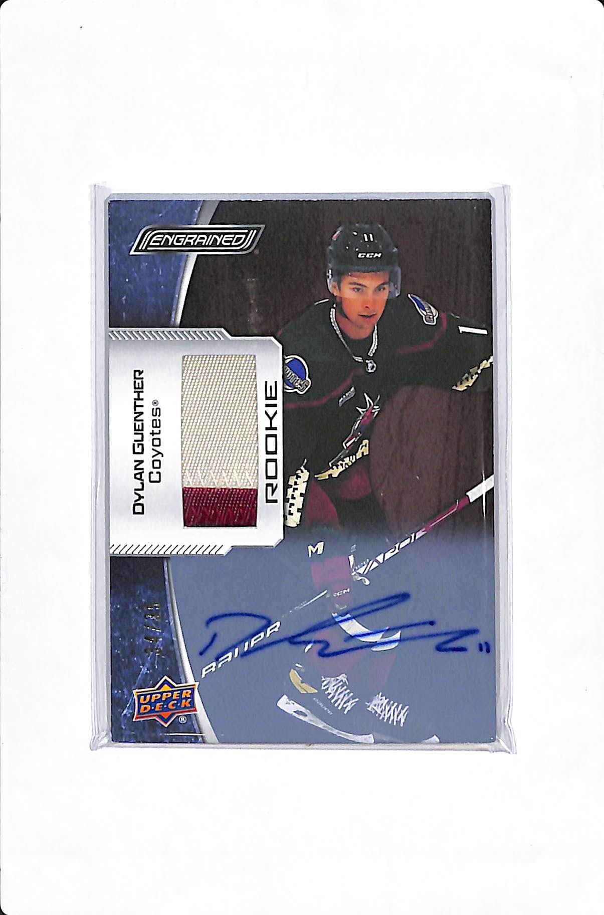 2022-23 UPPER DECK ENGRAINED DYLAN GUENTHER ROOKIE PATCH AUTO /35 #168