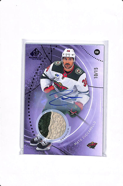 2025-26 UPPER DECK SP GAME USED MATS ZUCCARELLO PREMIUM PATCH AUTO /15 #40