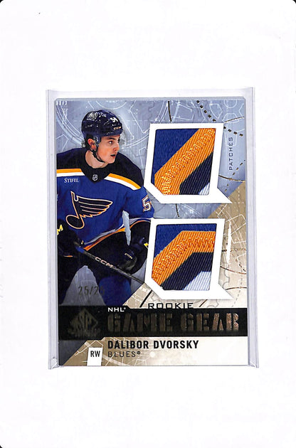 2025-26 UPPER DECK SP GAME USED DALIBOR DVORSKY ROOKIE NHL GAME GEAR /25 #GG-DD
