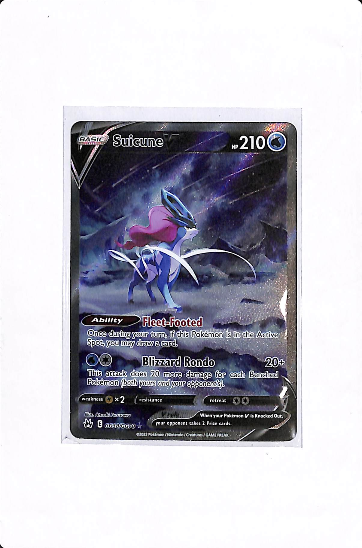 Suicune V Crown Zenith: Galarian Gallery Ultra Rare GG38/GG70