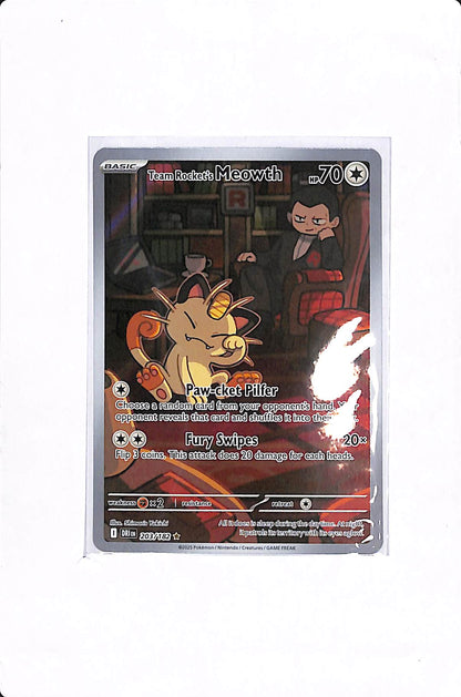 Team Rocket's Meowth Destined Rivals Illustration Rare 203/182