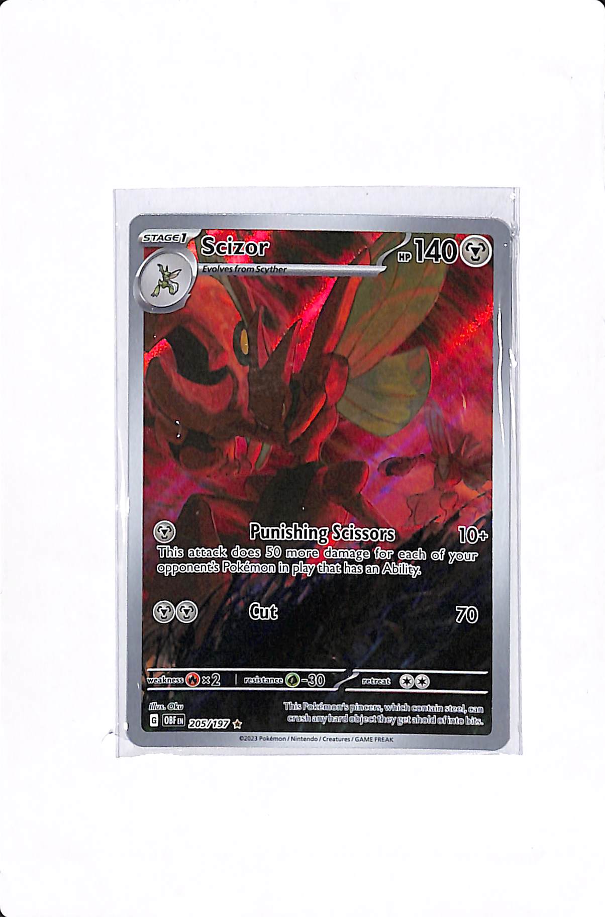 Scizor Obsidian Flames Illustration Rare 205/197