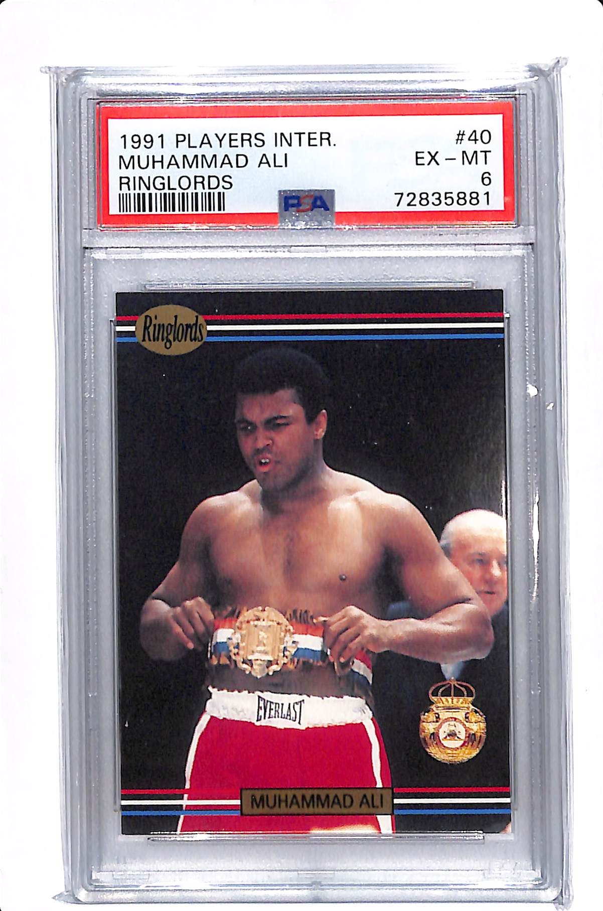 1991 PLAYERS INTERNATIONAL MUHAMMAD ALI RINGLORDS PSA 6 #40