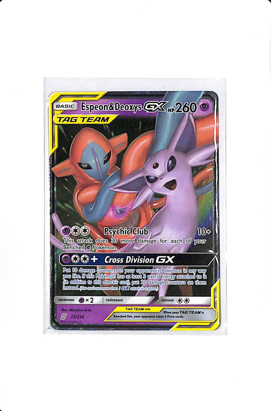 Espeon & Deoxys GX Unified Minds Ultra Rare 72/236