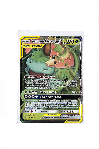 Venusaur & Snivy GX Cosmic Eclipse Ultra Rare 1/236
