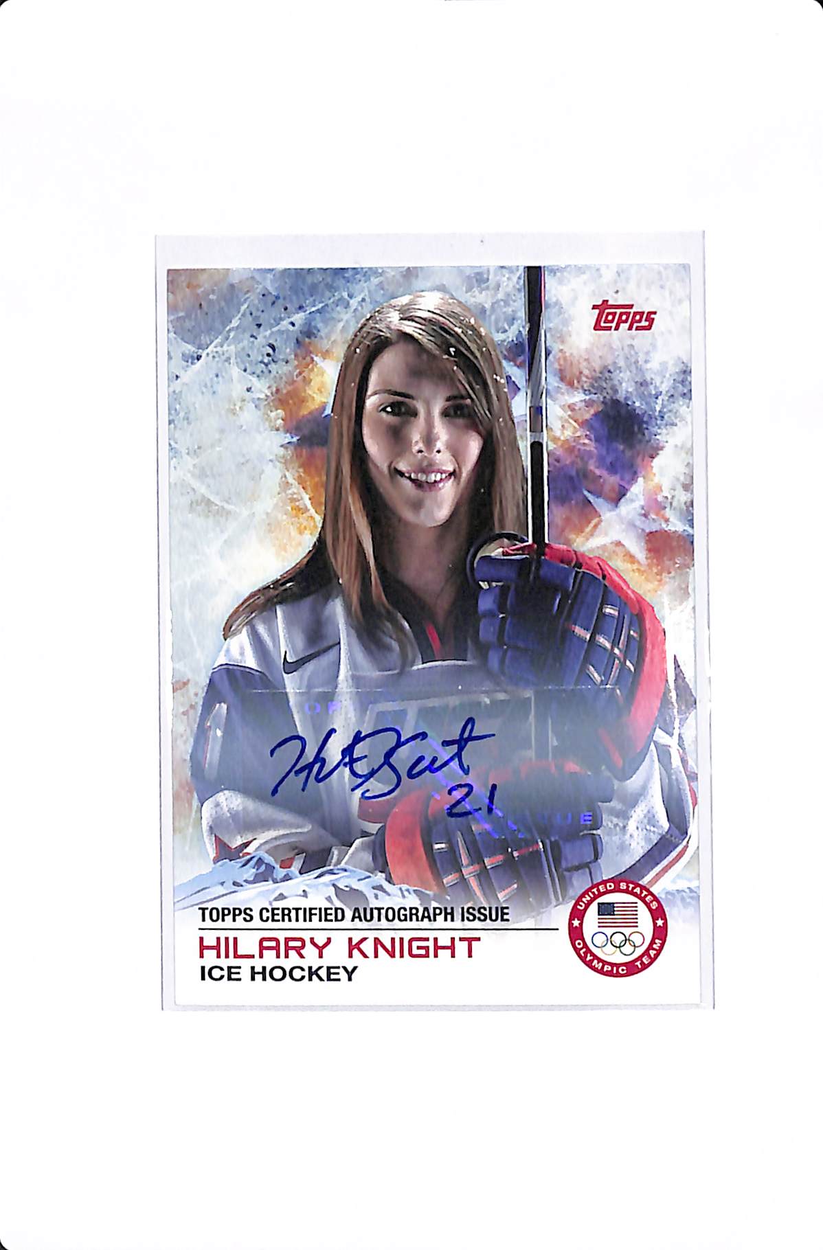 2014 TOPPS USA OLYMPIC TEAM WOMEN'S HILARY KNIGHT AUTO #51