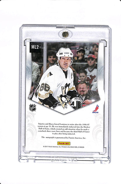 2011 PANINI PRIVATE SIGNINGS MARIO LEMIEUX AUTO #ML2