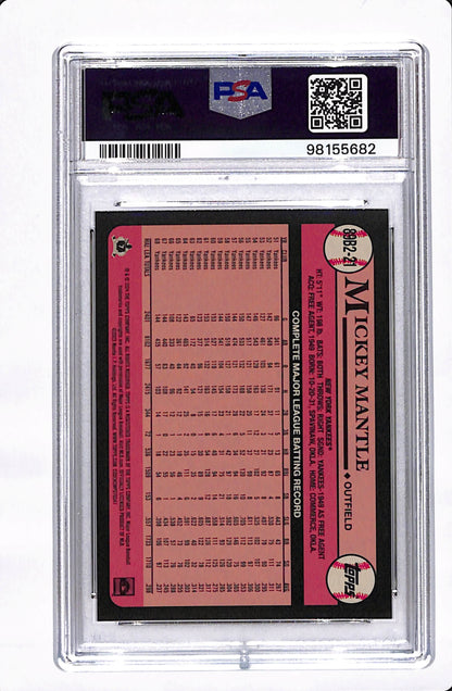 2024 TOPPS MICKEY MANTLE 1989 PSA 10
