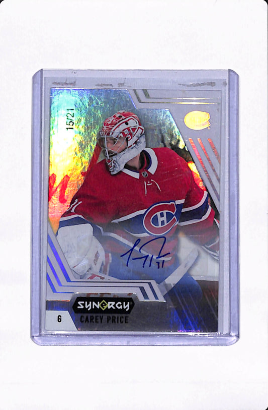2020-21 UD SYNERGY HOCKEY CAREY PRICE AUTO /21