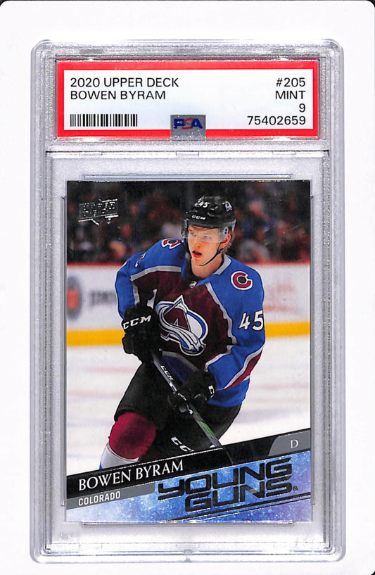 2020 UD SERIES 1 BOWEN BYRAM YOUNG GUNS PSA 9