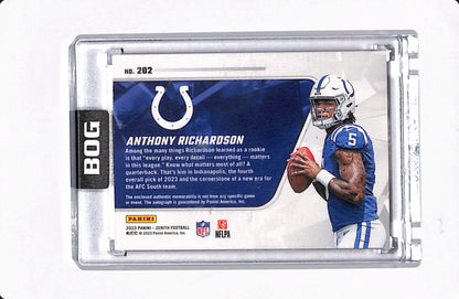 2023 ZENITH ANTHONY RICHARDSON ROOKIE PATCH AUTO /299