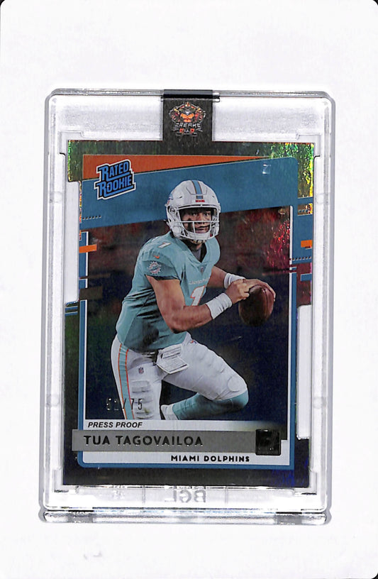 2020 PANINI DONRUSS TUA TAGOVAILOA RATED ROOKIE DIE-CUT /75