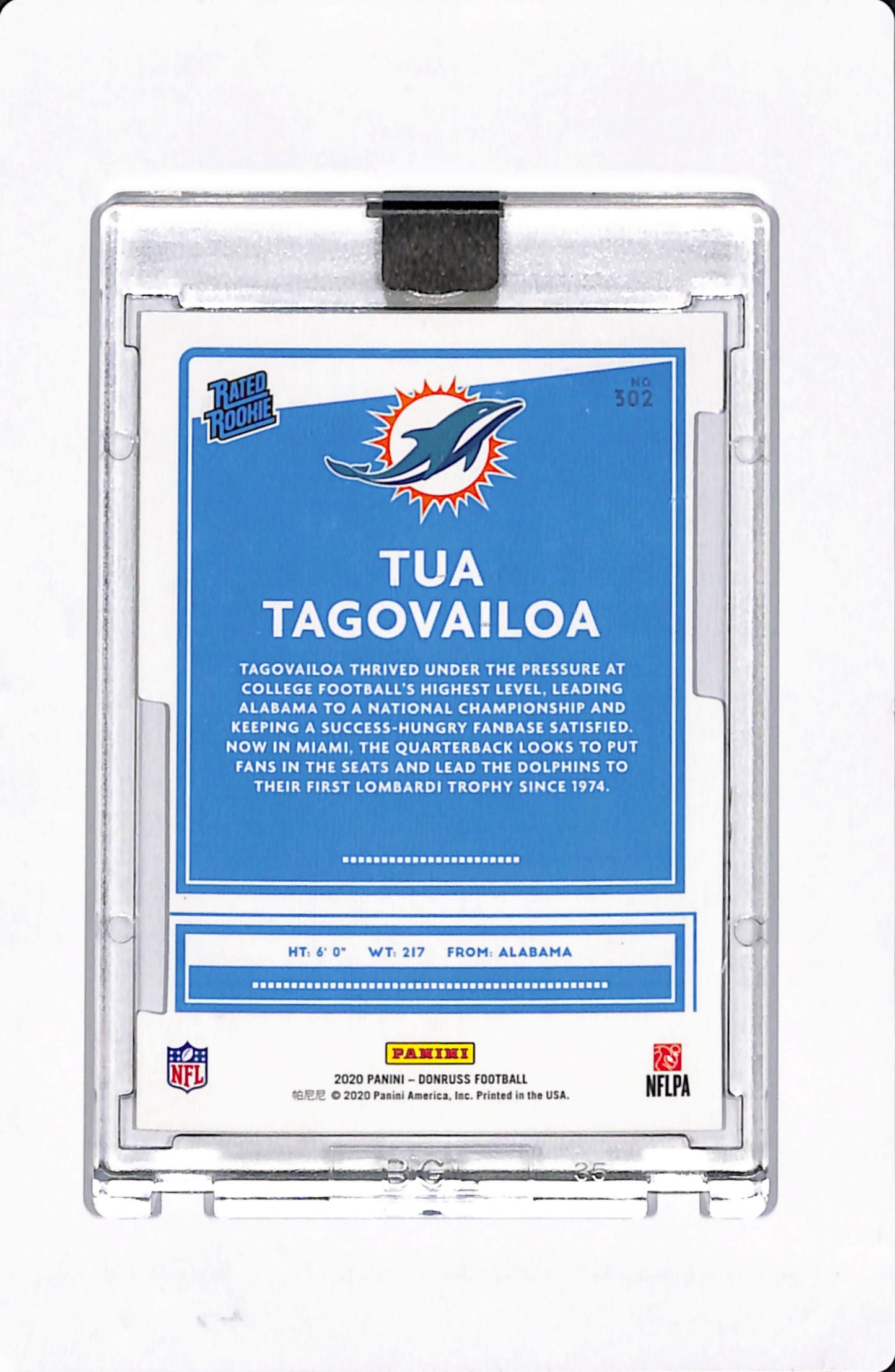 2020 PANINI DONRUSS TUA TAGOVAILOA RATED ROOKIE DIE-CUT /75