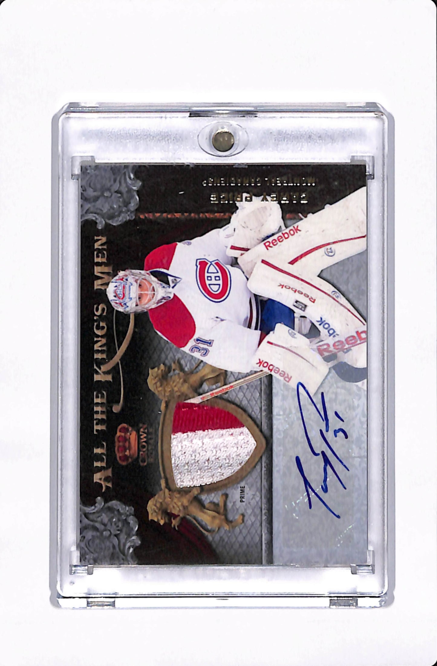 2011 PANINI CROWN ROYALE ALL THE KING'S MEN PATCH AUTO CAREY PRICE