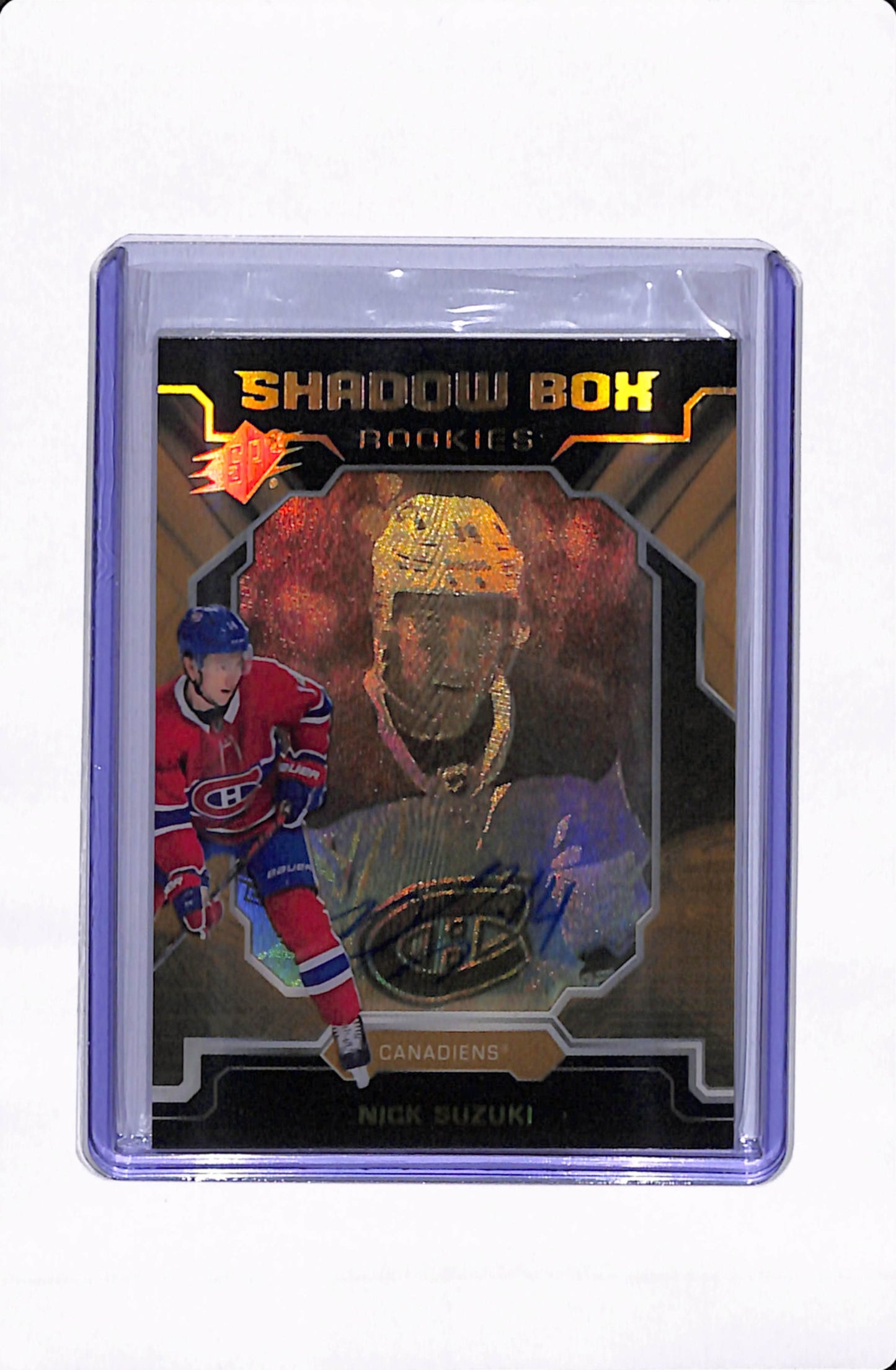 2019-20 SPX HOCKEY NICK SUZUKI SHADOW BOX ROOKIES AUTO /150