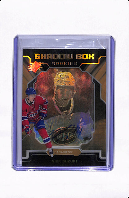 2019-20 SPX HOCKEY NICK SUZUKI SHADOW BOX ROOKIES AUTO /150