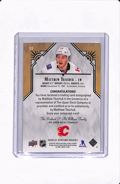 2020-21 STATURE MATTHEW TKACHUK SILVER AUTO
