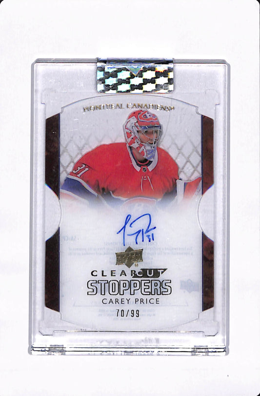 2022-23 CLEAR CUT CAREY PRICE CLEARCUT STOPPERS AUTO