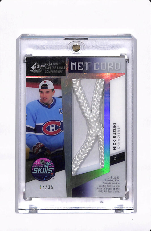 2023-24 SP GAME USED NICK SUZUKI NET CORD /35