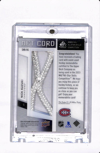 2023-24 SP GAME USED NICK SUZUKI NET CORD /35