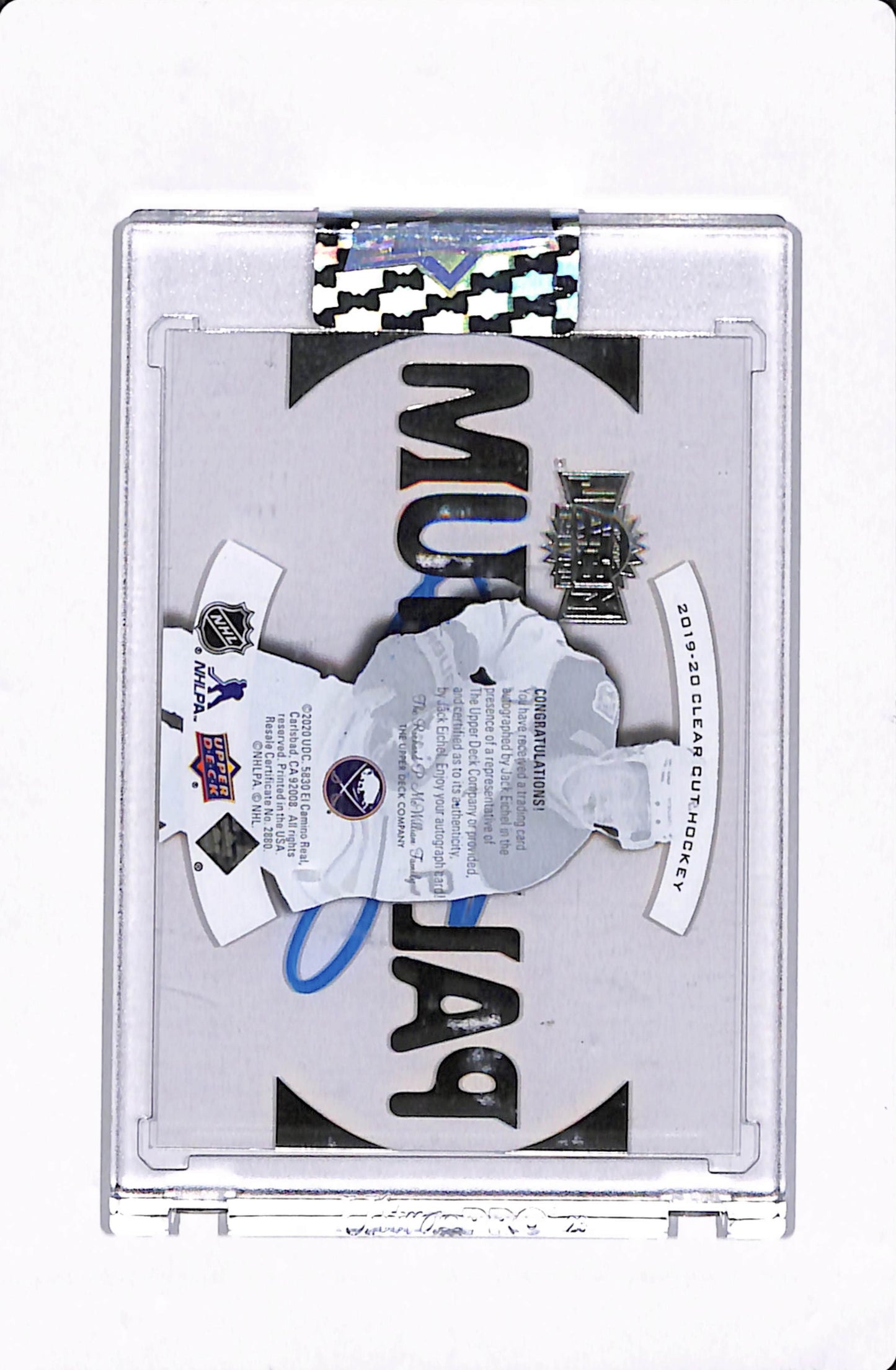 2019-20 CLEAR CUT JACK EICHEL METAL AUTO