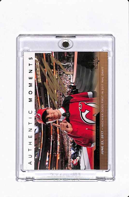2018-18 SP AUTHENTIC NICO HISCHIER AUTHENTIC MOMENTS AUTO