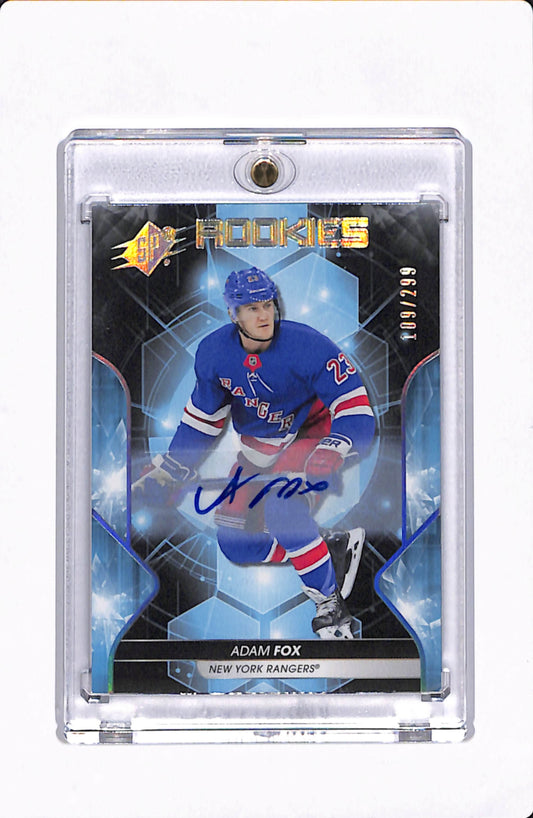 2019-20 UPPER DECK SPX HOCKEY ADAM FOX AUTO /299