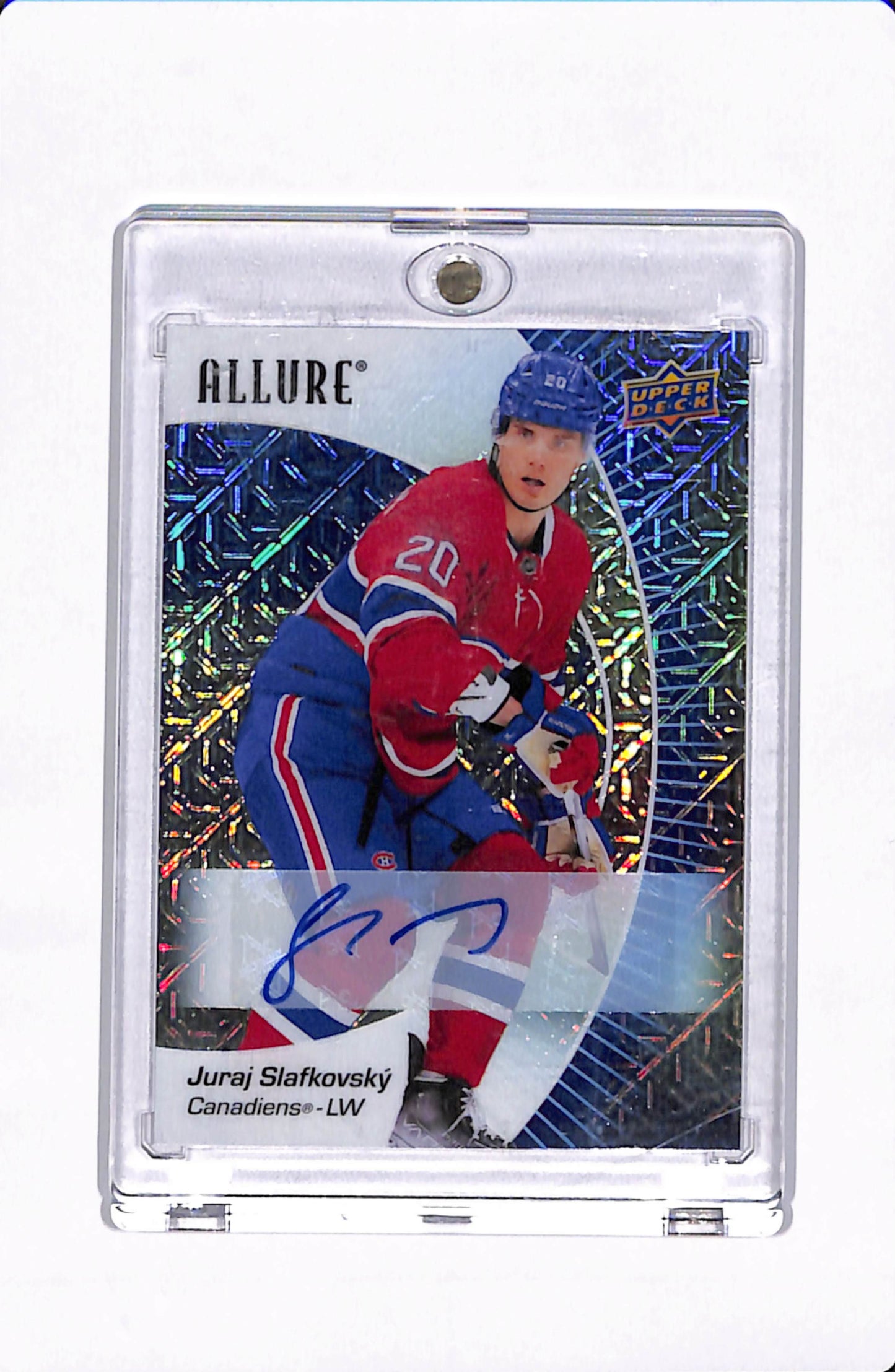 2023-24 UPPER DECK ALLURE HOCKEY JURAJ SLAFKOVSKY BLUE LINE AUTO /35