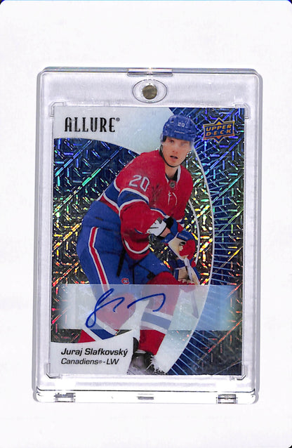 2023-24 UPPER DECK ALLURE HOCKEY JURAJ SLAFKOVSKY BLUE LINE AUTO /35