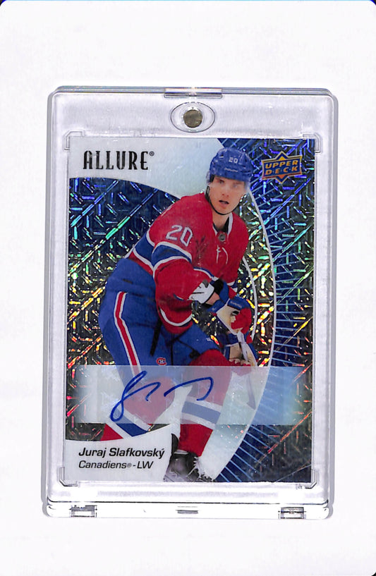 2023-24 UPPER DECK ALLURE HOCKEY JURAJ SLAFKOVSKY BLUE LINE AUTO /35