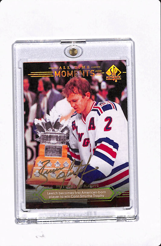 2014-15 SP AUTHENTIC BRIAN LEETCH ALL TIME MOMENTS AUTO