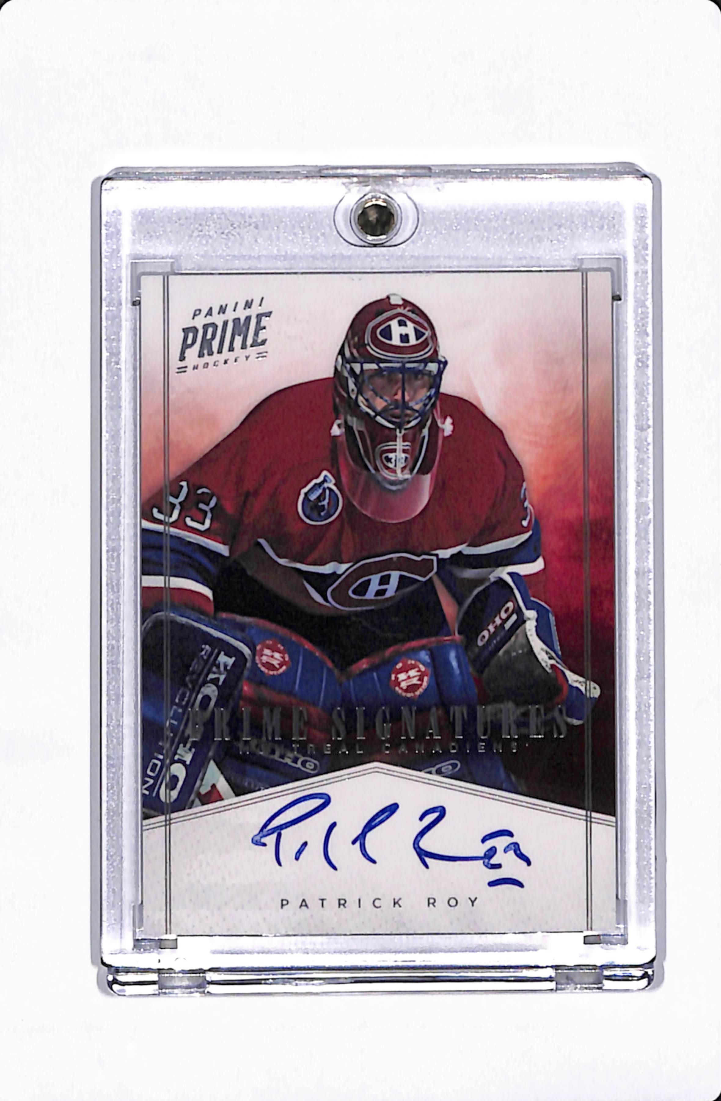 2012 PANINI PRIME HOCKEY PATRICK ROY PRIME SIGNATURES #'d/99