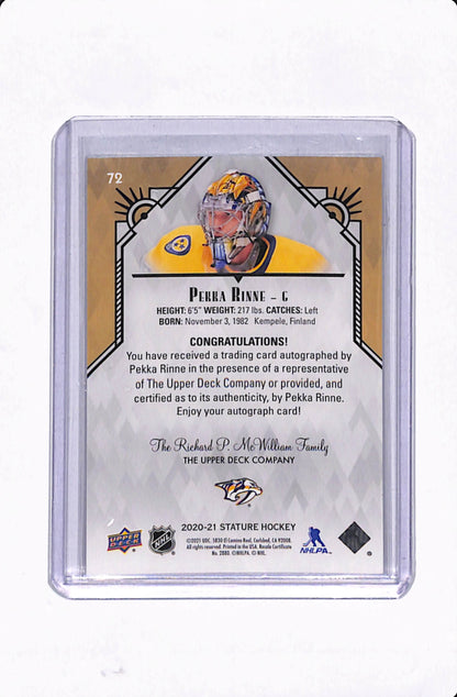 2020-21 STATURE PEKKA RINNE AUTO