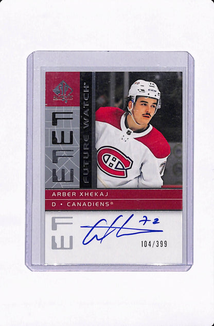 2022-23 SP AUTHENTIC ARBER ZHEKAJ FUTURE WATCH AUTO /399