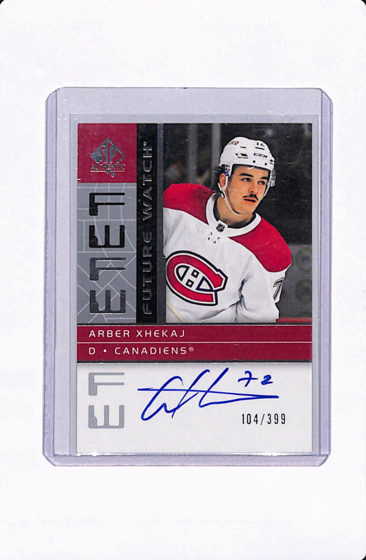 2022-23 SP AUTHENTIC ARBER ZHEKAJ FUTURE WATCH AUTO /399