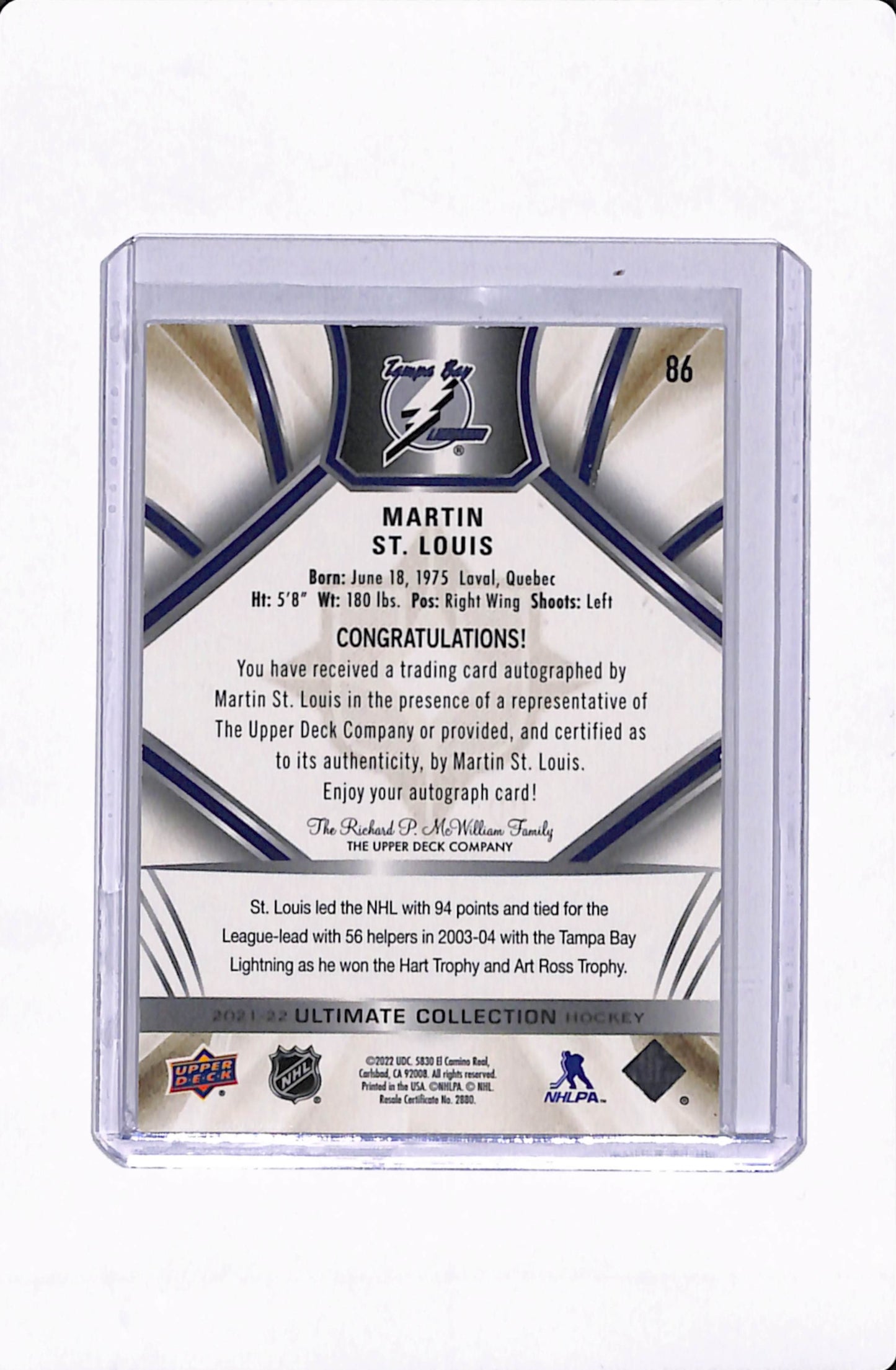 2021-22 ULTIMATE MARTIN ST. LOUIS ULTIMATE AUTO /35