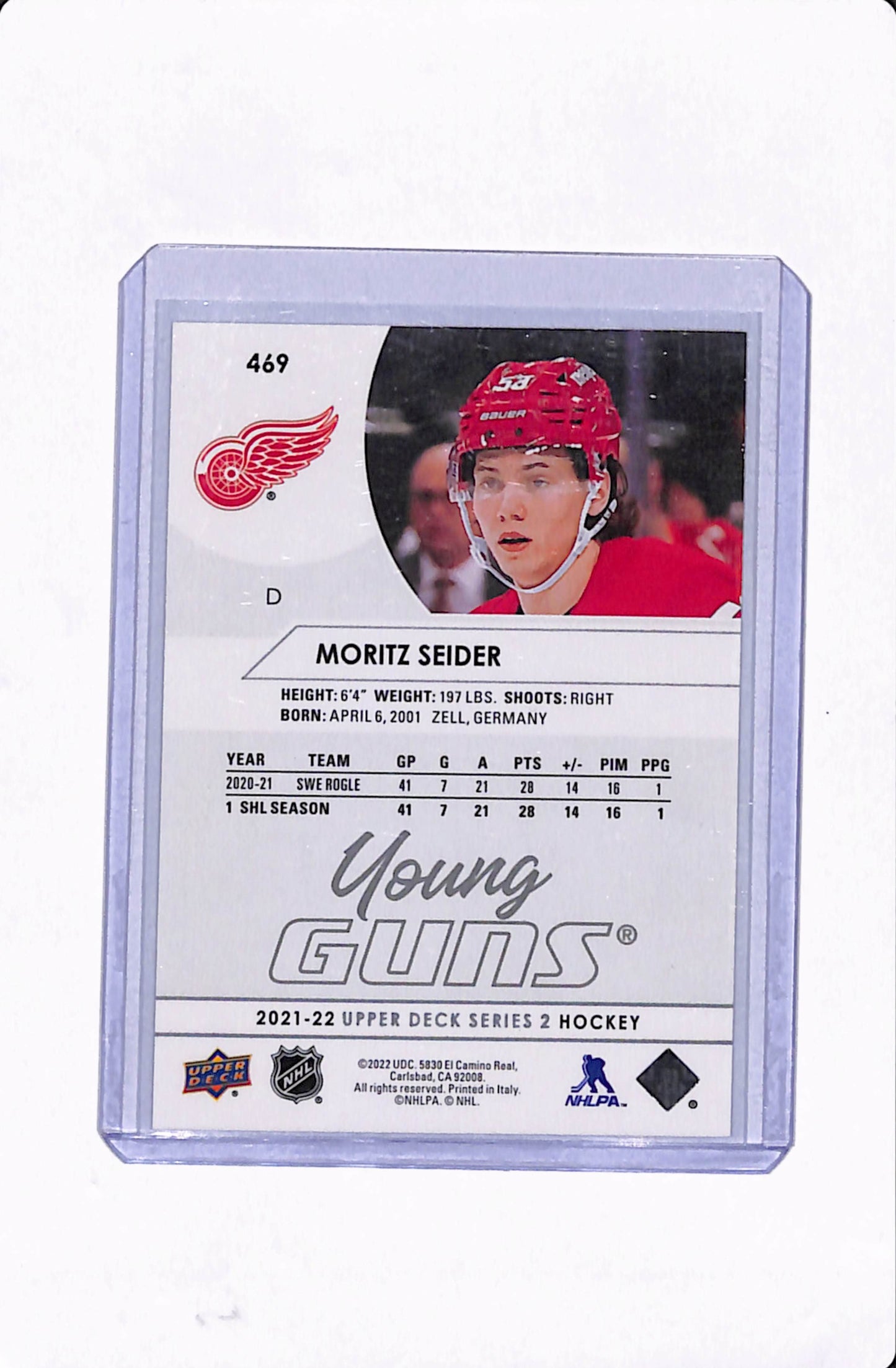 2021-22 SERIES 2 MORITZ SEIDER YOUNG GUNS