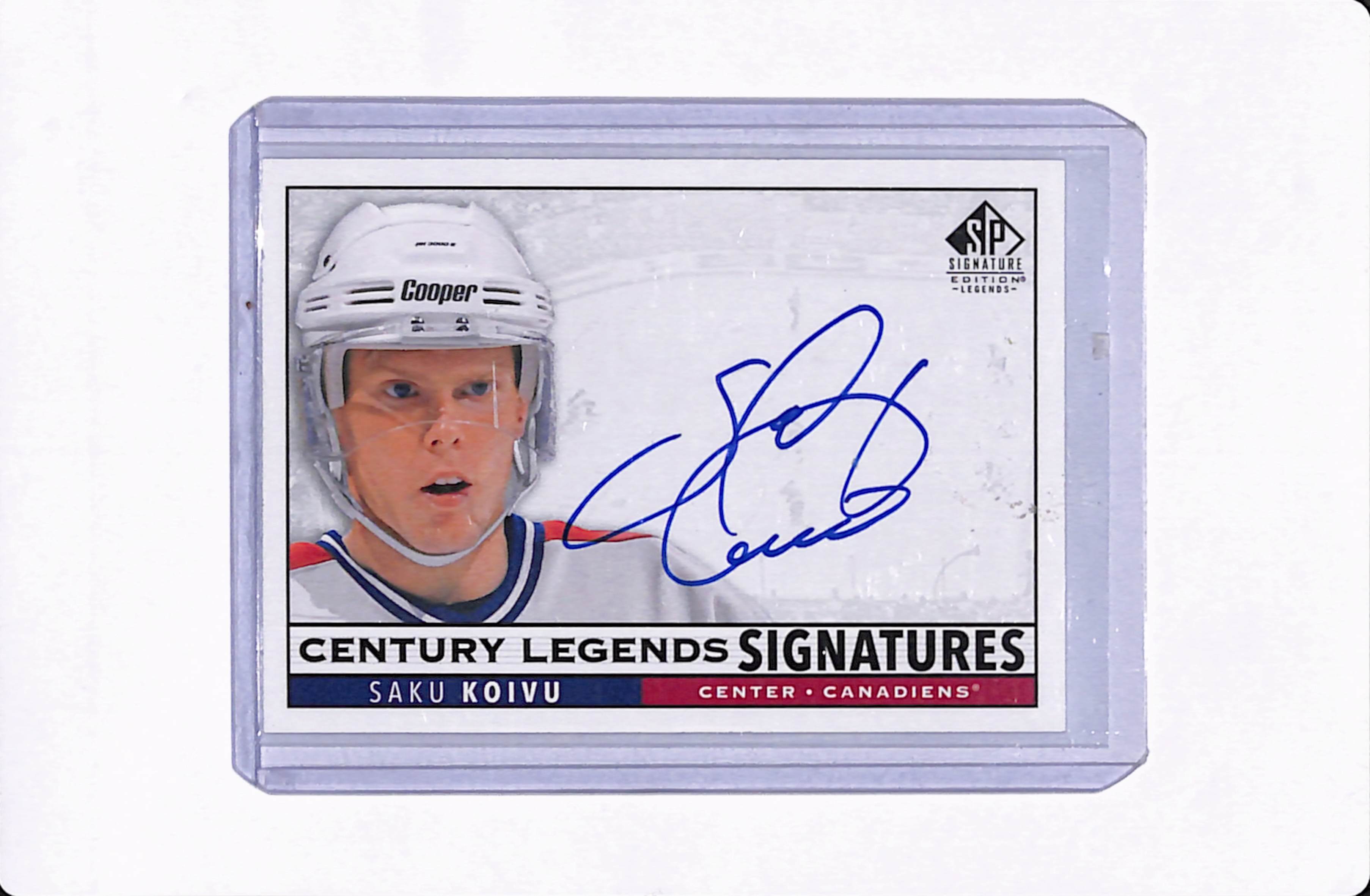 2020-21 SP SIGNATURE EDITIONS SAKU KOIVU CENTURY LEGENDS SIGNATURES