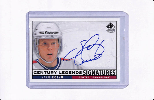 2020-21 SP SIGNATURE EDITIONS SAKU KOIVU CENTURY LEGENDS SIGNATURES