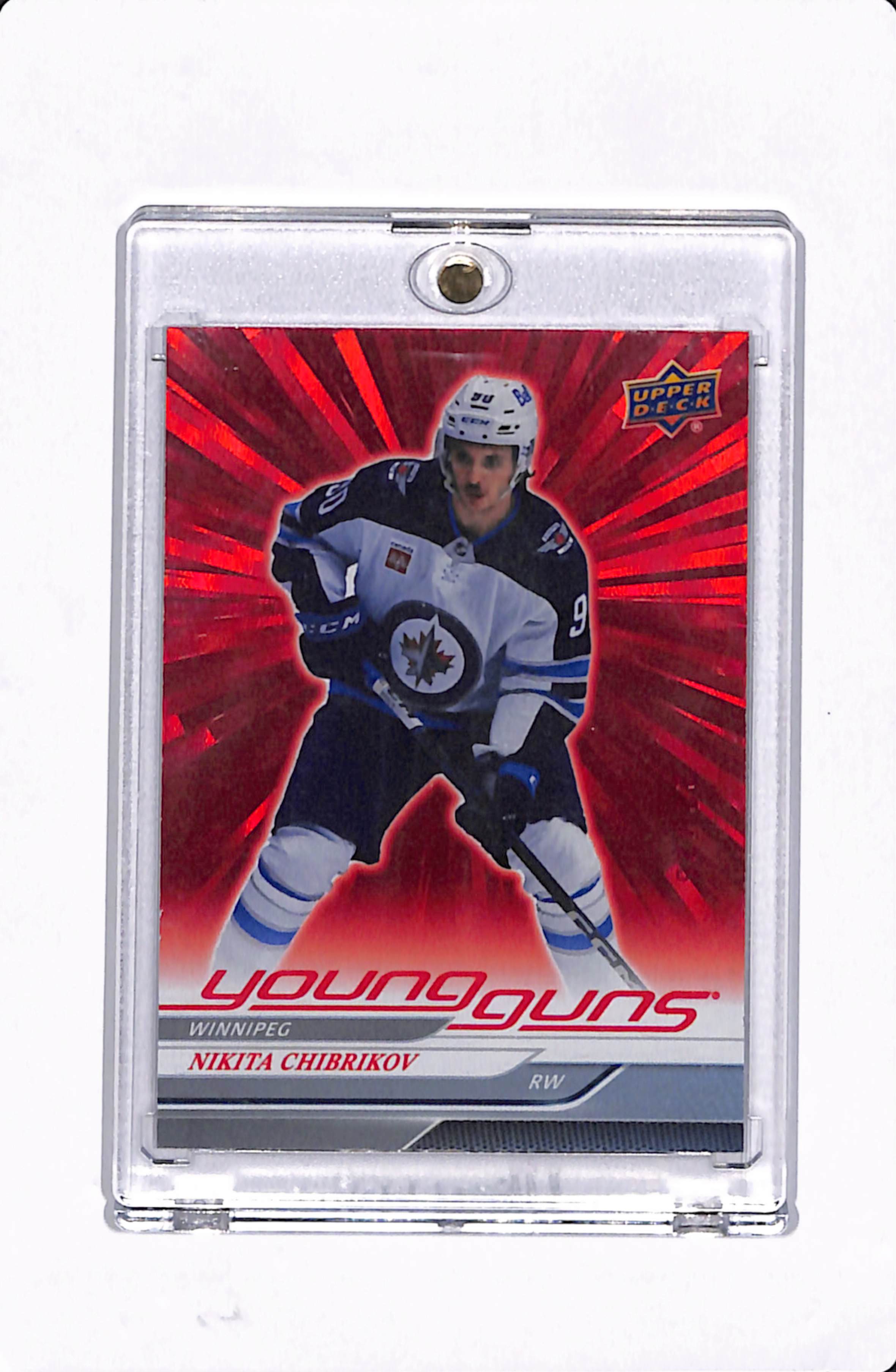 2024-25 UD SERIES 1 NIKITA CHIBRIKOV YOUNG GUNS RED OUTBURST /25