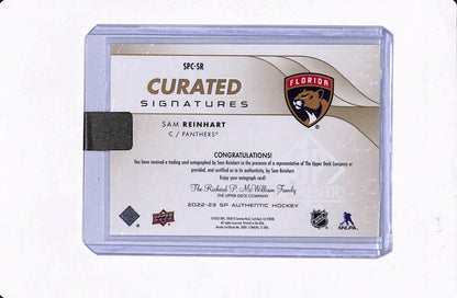2022-23 SP AUTHENTIC CURATED SIGNATURES SAM REINHART AUTO /199