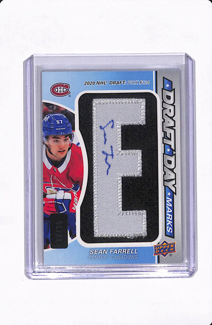 2023-24 SP GAME USED SEAN FARRELL DRAFT DAY MARKS /35