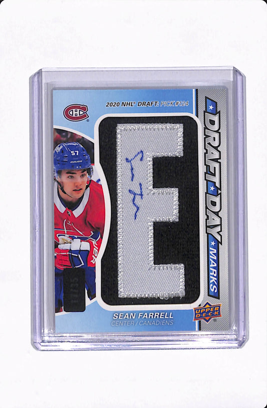 2023-24 SP GAME USED SEAN FARRELL DRAFT DAY MARKS /35