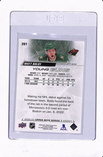 2022-23 UD SERIES 1 MATT BOLDY YOUNG GUNS