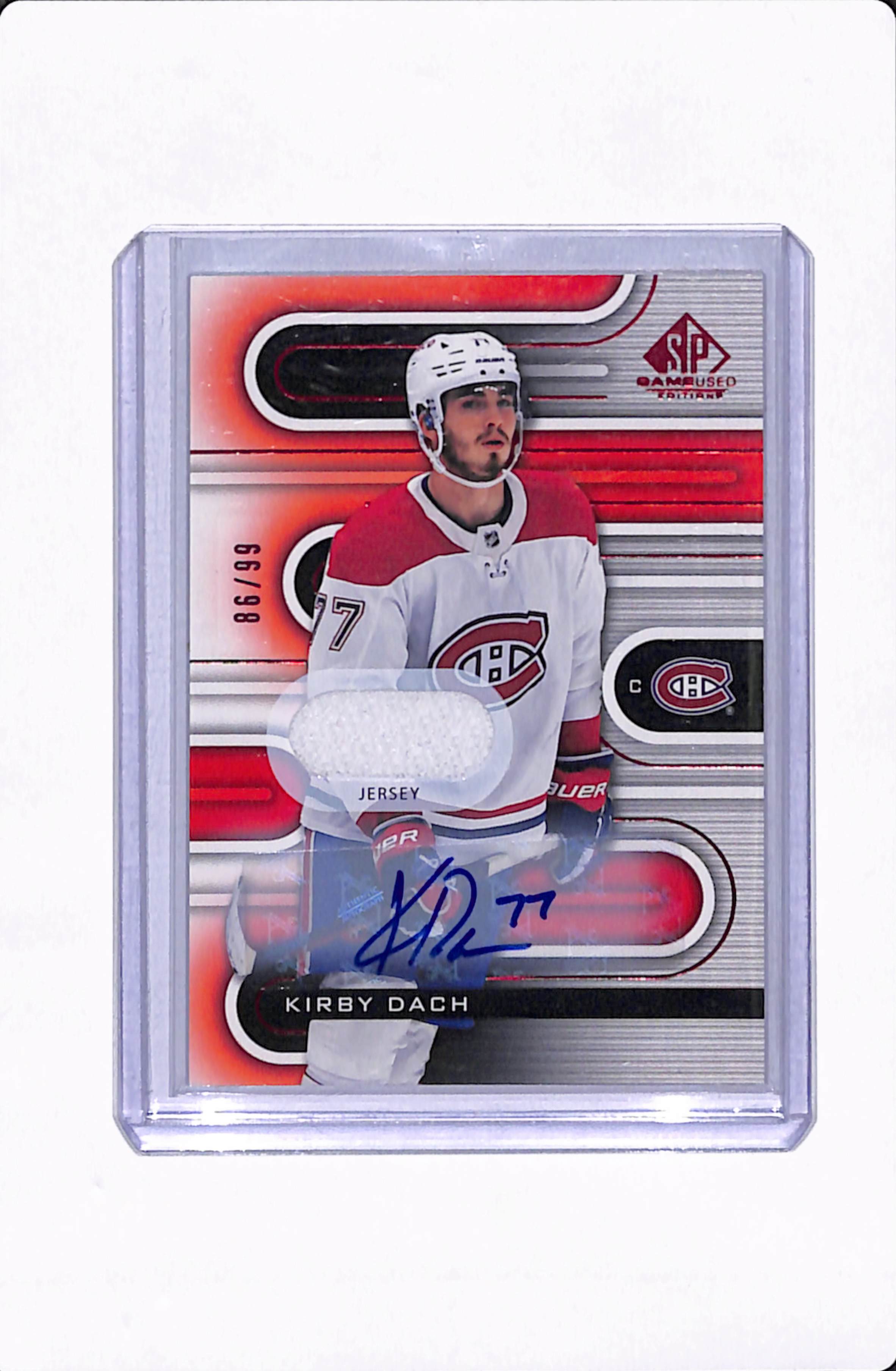 2022-23 SP GAME USED HOCKEY KIRBY DACH PATCH AUTO /99