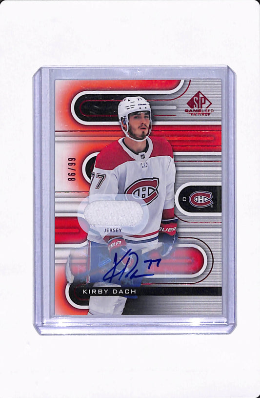 2022-23 SP GAME USED HOCKEY KIRBY DACH PATCH AUTO /99
