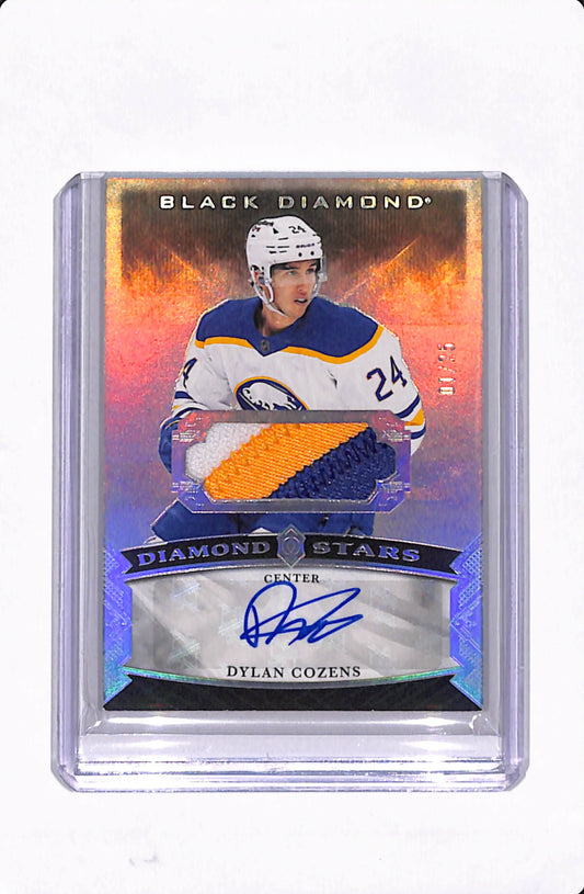 2023-24 BLACK DIAMOND DYLAN COZENS DIAMOND STATS PATCH AUTO /25